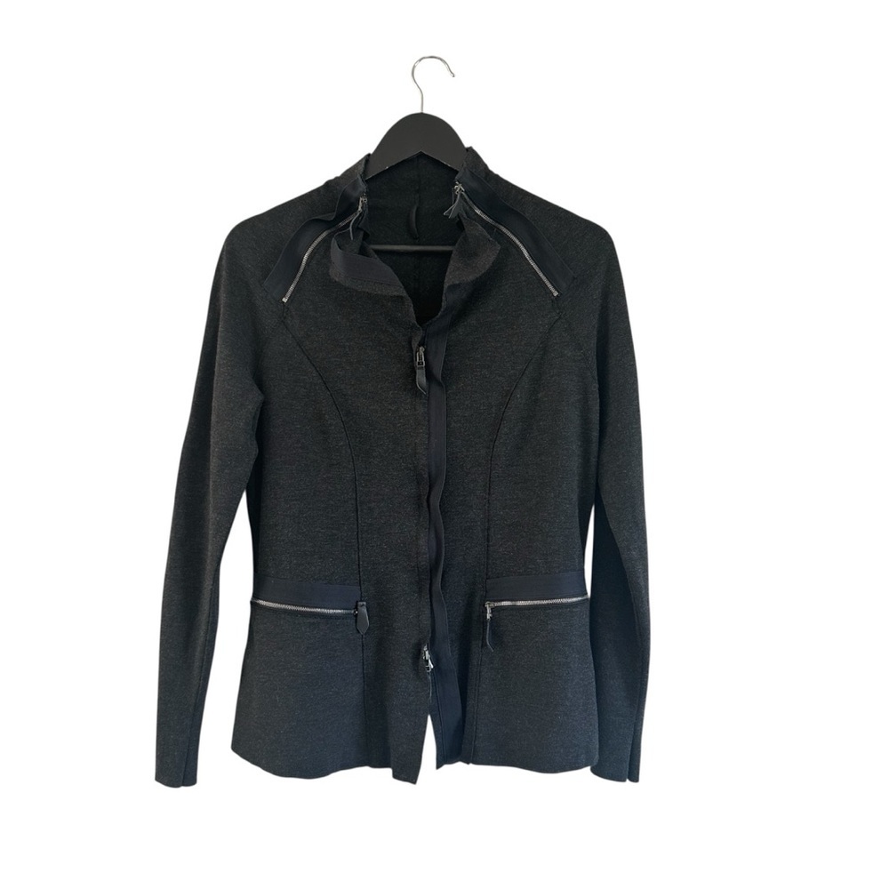 Annette Gortz Pin Zip Up Jacket Charcoal Size EU 38 Medium
